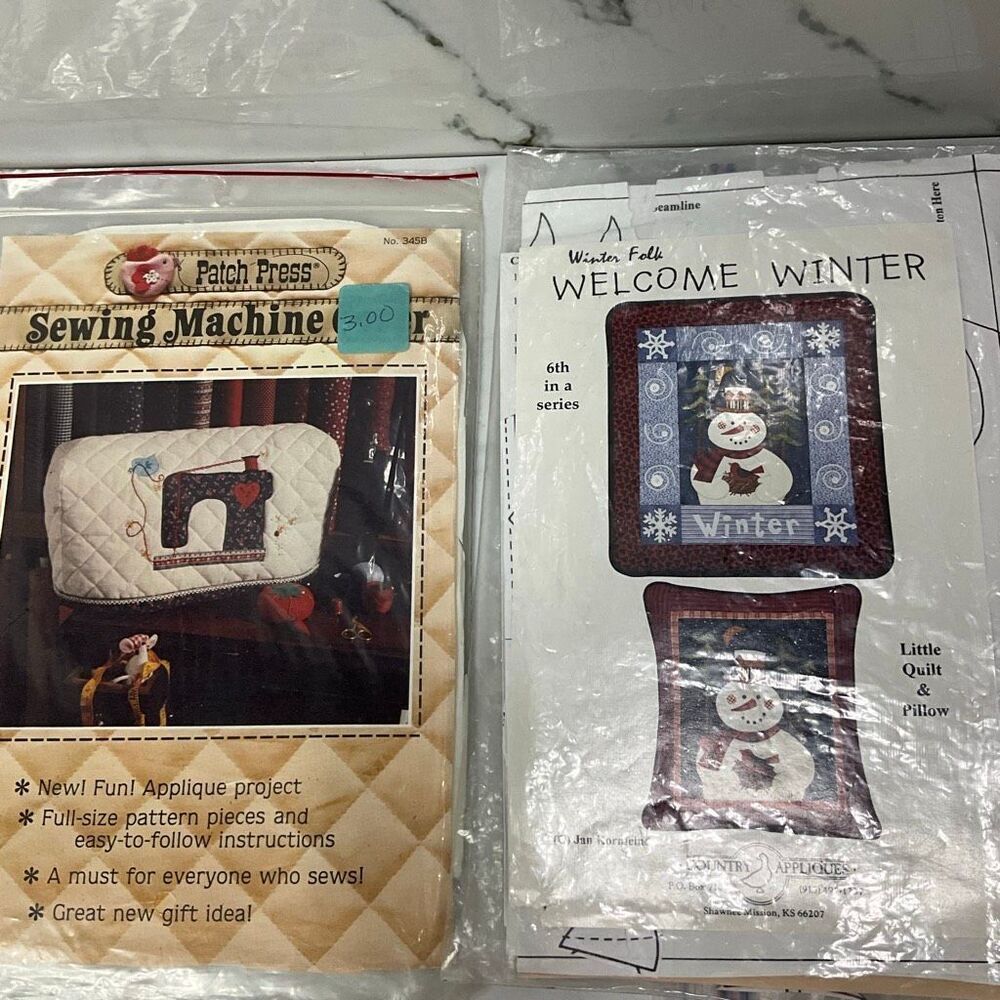 Set of 2 quilt sewing patterns